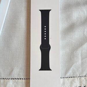 Apple Black Silicone Watch Band - Compatible Smartwatch Strap
